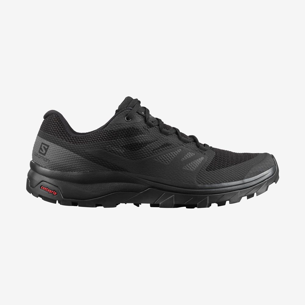 Salomon Singapore Mens Hiking Shoes - OUTLINE GORE-TEX Black | 21365-EALB